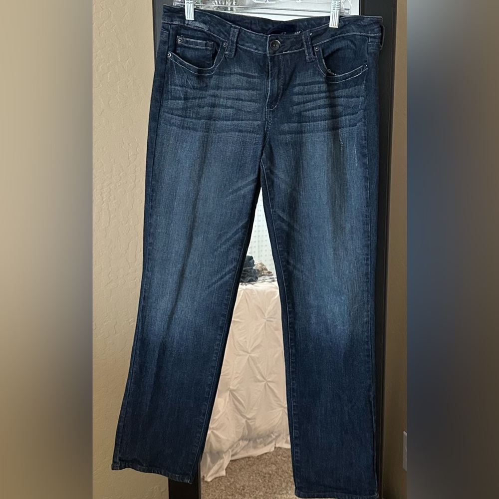 Refuge Dark Blue Straight Leg Jeans